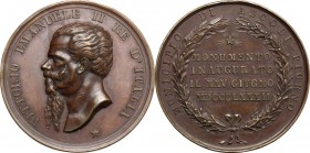 Vittorio Emanuele II (1849-1861). Medaglia 1825 Giugno 1882, per l'inaugurazione del monumento a Vittorio Emanuele II ad Ascoli Piceno. AE. mm. 43.00 ...