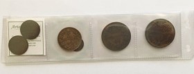Umberto I (1878-1900). Lotto di 6 monete: 10 centesimi 1894 Roma, 10 centesimi 1894 Birmingham, 5 centesimi 1895, 2 centesimi 1900 (2) e centesimi 190...