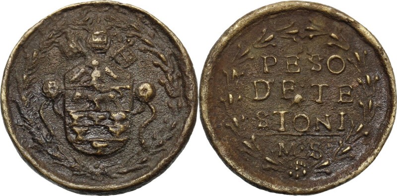 Milano. Peso monetale "1/2 PHILIPP", per il Filippo. XVII sec. Ottone. g. 13.82 ...