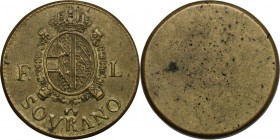 Milano. Da Giuseppe II d'Asburgo-Lorena (1780-1790) a Francesco II (1792-1797). Peso monetale unifacie "Sovrano" con sigle F L per la Sovrana di Fiand...