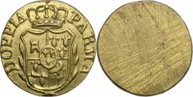 Parma. Peso monetale "Doppia di Parma". Ottone. 3.56 g.&nbsp; 18.5 mm. qSPL