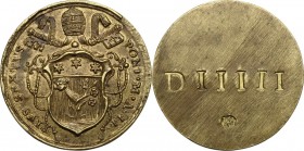 Roma. Pio VI (1775-1799), Giovanni Angelo Braschi. Peso monetale per 2 Doppie romane. Mazza .... Cammarano -. Ottone. g. 5.86 mm. 26.20 Al rovescio D ...