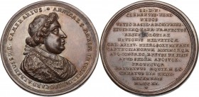 Annibale Albani (1682-1751), Cardinale. Medaglia 1711. D/ ANNIBAL S. MARIAE IN COSMEDIN DIAC. CARD. ALBANUS S. R. E. CAMERARIUS. Busto a destra con be...