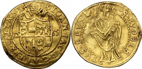 Austria. Johann Jakob Khuen (1560-1586). Ducat 1565, Salzburg mint. Fried. 619. AV. g. 3.15 mm. 20.00 R. VF.