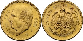 Mexico. 10 Pesos 1959, restrike. Fried. 166R. KM 473. AV. mm. 22.50 EF.
