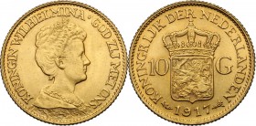 Netherlands. Willhelmina (1890-1948). 10 Gulden 1917. Fried. 349. KM 149. AV. mm. 22.50 EF.