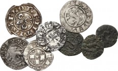 Interessante insieme di otto (8) monete medievali. AG/AE. Mediamente di buona qualità. qBB/Bel BB.