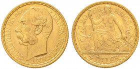 DÄNEMARK
Dänisch-Westindien
Christian IX. 1863-1906. 4 Daler-20 Francs 1904, Kopenhagen. 6.43 g. Hede 30. Fr. 1. Vorzüglich-FDC / Extremely fine-unc...