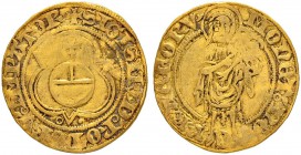 DEUTSCHLAND
Frankfurt
Reichsmünzstätte
Sigismund von Luxemburg, Kaiser 1433-1437. Pfandinhaber Konrad von Weinsberg, 1431-1456. Goldgulden o. J. 3....