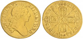 GROSSBRITANNIEN
Königreich
William III. 1694-1702. Guinea 1701, London. 8.25 g. Seaby 3463. Fr. 313. Kleiner Randfehler / Minor rim nick. Fast sehr ...