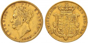 GROSSBRITANNIEN
Königreich
George IV. 1820-1830. Sovereign 1826, London. 7.91 g. Seaby 3801. Schl. 128. Fr. 377. Sehr schön / Very fine.