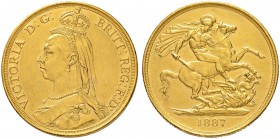 GROSSBRITANNIEN
Königreich
Victoria, 1837-1901. 2 Pounds 1887, London. Jubilee head. 15.91 g. Seaby 3865. Schl. 342. Fr. 391. Leicht bearbeitet / Mi...