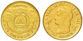 HONDURAS
Republik. 1 Peso 1888. 1.80 g. KM 56. Fr. 7. Vorzüglich / Extremely fine.