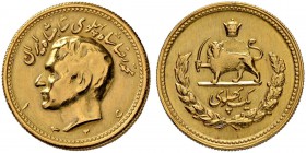 IRAN
Mohammad Reza Pahlavi Shah, 1320-1358 SH (1941-1979). 1 Pahlavi 1324 SH (1945). Hohes Relief / High Relief. 8.12 g. KM 1150. Fr. 101. Vorzüglich...