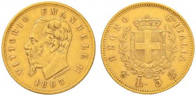 ITALIEN
Königreich
Vittorio Emanuele II. 1859-1878. 5 Lire 1863 T, Torino. 1.59 g. Nomisma 875. Schl. 53. Fr. 16. Sehr schön-vorzüglich / Very fine-...