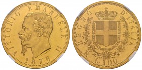 ITALIEN
Königreich
Vittorio Emanuele II. 1859-1878. 100 Lire 1878 R, Roma. 32.22 g. Nomisma 845. Schl. 23. Fr. 9. Sehr selten. Nur 294 Exemplare gep...