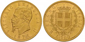 ITALIEN
Königreich
Vittorio Emanuele II. 1859-1878. 100 Lire 1878 R, Roma. 32.25 g. Nomisma 845. Schl. 23. Fr. 9. Sehr selten. Nur 294 Exemplare gep...