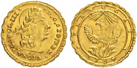 ITALIEN
Neapel / Sizilien
Carlo III. 1707-1734. Oncia 1734, Palermo. 4.44 g. MIR 514/2. Fr. 885. Leicht justiert / Minor adjustment marks. Vorzüglic...
