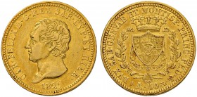 ITALIEN
Savoyen / Sardinien
Carlo Felice, 1821-1831. 40 Lire 1825, Torino. 12.80 g. Nomisma 537. Schl. 156. Fr. 1134. Rara. Sehr schön / Very fine.