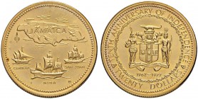 JAMAIKA
Republik seit 1962. 20 Dollars 1972. 10. Jahrestag der Unabhängigkeit. 15.74 g. KM 61. Fr. 6. FDC / Uncirculated.
