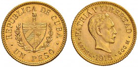 KUBA
Republik
1 Peso 1915. 1.67 g. Fb. 7. FDC / Uncirculated.