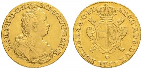 RDR / ÖSTERREICH
Maria Theresia, 1740-1780. Souverain d'or 1751, Antwerpen. 5.54 g. Herinek 332. Fr. 132. Sehr schön / Very fine.
