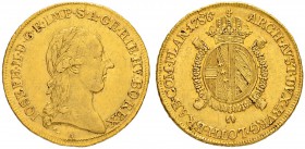 RDR / ÖSTERREICH
Joseph II. 1765-1790. 1/2 Souverain d'or 1786, Wien. 5.54 g. Herinek 101. Fr. 444. Gutes sehr schön / Good very fine.
