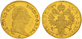 RDR / ÖSTERREICH
Joseph II. 1765-1790. Dukat 1787 E, Karlsburg. 3.47 g. Huszar 1867. 49. Fr. 202. Vorzüglich / Extremely fine.