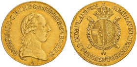 RDR / ÖSTERREICH
Joseph II. 1765-1790. 1/2 Souverain d'or 1787 A, Wien. 5.55 g. Herinek 102. Fr. 444. Sehr schön-vorzüglich / Very fine-extremely fin...
