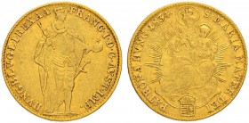 RDR / ÖSTERREICH
Franz II. (I.), 1792-1835. Dukat 1834. Für Ungarn. 3.44 g. Herinek 194. Schl. 13 (Ungarn). Fr. 210 (Ungarn). Sehr schön / Very fine....
