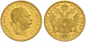 RDR / ÖSTERREICH
Franz Joseph I. 1848-1916. Dukat 1889, Wien. 3.48 g. Herinek 158. Fr. 401. FDC / Uncirculated.