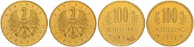 RDR / ÖSTERREICH
I. Republik. 1918-1938. 100 Schilling 1931, Wien. Schl. 648. Fr. 516. Vorzüglich / Extremely fine. (2)