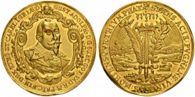 SCHWEDEN
Gustav II. Adolph, 1611-1632. Goldmedaille zu 6 Dukaten 1632. Auf seinen Tod in der Schlacht bei Lützen am 6. November. Stempel von R. N. Ki...