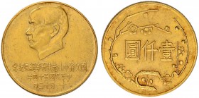 TAIWAN
Republik
1000 Yuan 1965. 15.23 g. KM Y541. Fr. 16. Sehr schön-vorzüglich / Very fine-extremely fine.