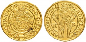 UNGARN
Ferdinand I. 1526-1564. Dukat 1562, Kremnitz. 3.49 g. Huszar 895. Fr. 48. Selten in dieser Erhaltung / Rare in this condition. FDC / Uncircula...