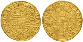UNGARN
Siebenbürgen
Johann Zapolya, 1526-1564. Goldgulden 1540, Klausenburg. 3.54 g. Resch 24. Pohl N11-1. Fr. 44 Selten / Rare. Fast vorzüglich / A...