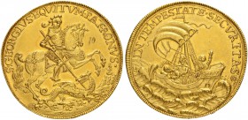 UNGARN
Kremnitz
Goldmedaille zu 10 Dukaten o. J. 34.81 g. Huszar 42. Fr. 565. Sehr selten in dieser Erhaltung / Very rare in this condition. Gutes v...