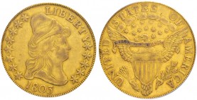 USA
10 Dollars 1803. Fr. 153. Sehr selten / Very rare. PCGS VF30. Gutes sehr schön / Good very fine.