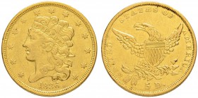 USA
5 Dollars 1836, Philadelphia. Liberty classic head. 8.35 g. Fr. 135. Sehr schön / Very fine.