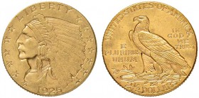 USA
2 1/2 Dollars 1925, Denver. Indian head. 4.17 g. Fr. 121. Vorzüglich / Extremely fine.