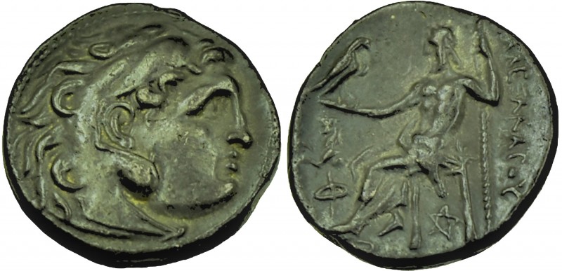 Kings of Macedon. Alexander III (the Great), 336-323 B.C. AR Drachm, Colophon Mi...