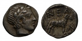 Troas. Neandria circa 400-300 BC. Obol AR Laureate head of Apollo to right / NEAN, ram standing right. good very fine SNG Copenhagen 446; SNG von Aulo...