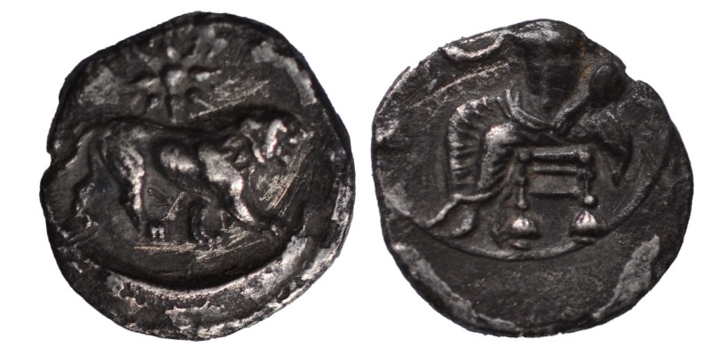 Cilicia. Tarsos . Mazaios, Satrap of Cilicia 361-334 BC. Obol AR, Condition: goo...