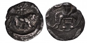 Cilicia. Tarsos . Mazaios, Satrap of Cilicia 361-334 BC. Obol AR, Condition: good 069 gr. 10 mm.