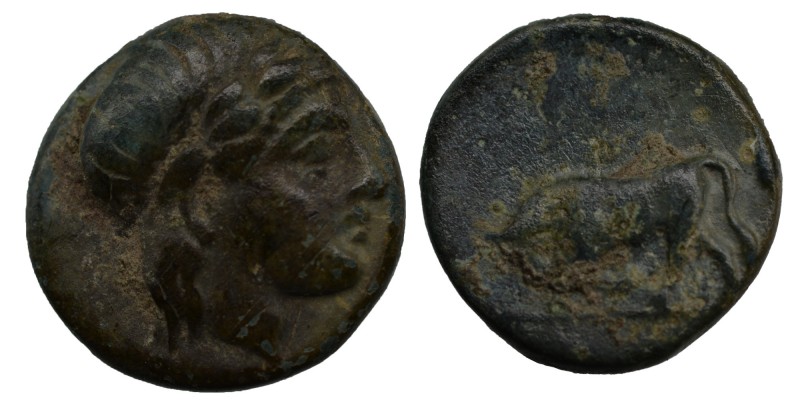 Troas, Gargara, Circa 450-400 BC. 
Obol, Laureate head of Apollo right / Bull gr...