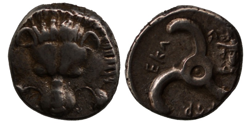DYNASTS OF LYCIA. Perikles, circa 380-360 BC. 1/3 Stater Facing lion's scalp. Re...