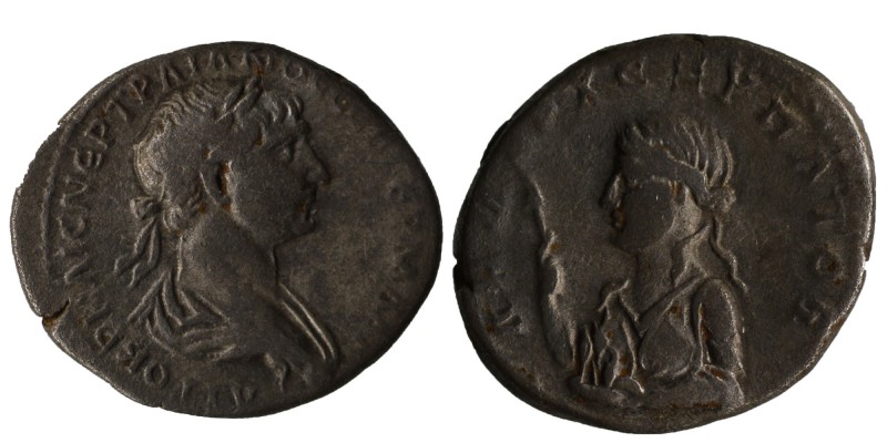 CAPPADOCIA, Caesaraea-Eusebia. Trajan (98-117) 
Didrachm (Silver, ), 112-117. AY...