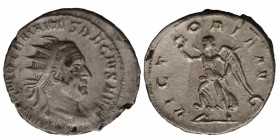 Trajanus Decius AD 249-251. Rome
Antoninianus AR, IMP C M Q TRAIANVS DECIVS AVG, radiate, draped and cuirassed bust of Trajan Decius to right / VICTOR...