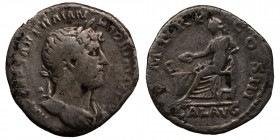 Hadrianus 117-138
Denarius, Rome, 119-122, AG Avers: IMP CAESAR TRAIAN HADRIANVS AVG Reverse: P M TR P COS III; à l'exergue: SAL AVG
Ref: C 1327, RIC ...