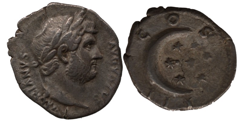 Hadrianus 117-138 Denarius, Rome, 125-128. Hunt: HADRIANVS AVGVSTVS, head with l...